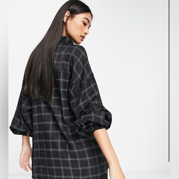 NOUL plaid check shirt in black - Picture 2 of 4